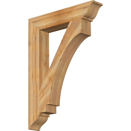 Ekena Millwork Imperial Traditional Rough Sawn Bracket, Western Red Cedar, 6"W x 34"D x 46"H BKT06X34X46IMP01RWR